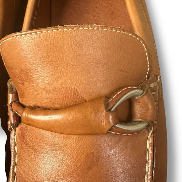 Donald J Pliner Eleo Driving Loafers Shoes Horsebit Moc Toe Brown Leather Sz 9.5 - Picture 9 of 16